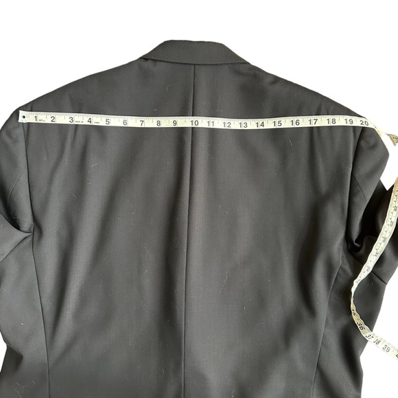 Calvin Klein Mens Black Wool‎ Two Button Sport Coat Blazer Size 46R - Picture 5 of 13